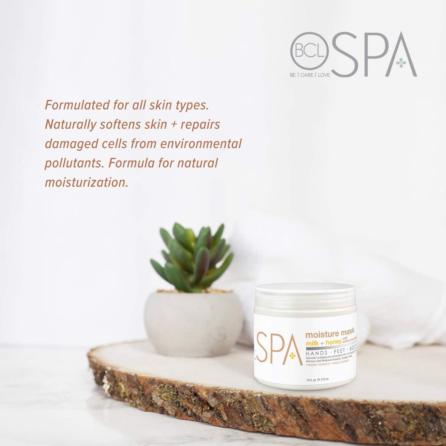 BCL SPA Moisture Mask Milk + Honey with White Chocolate, 16 oz