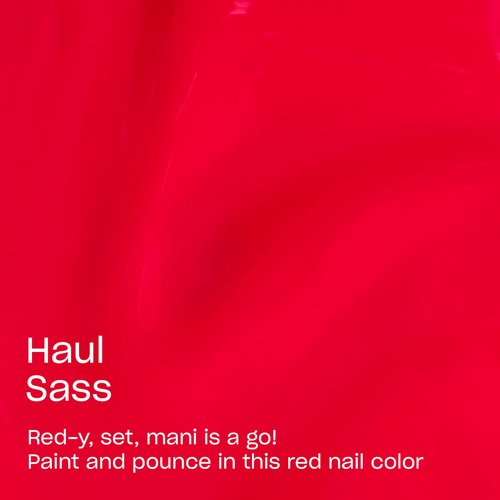 OPI RapiDry Haul Sass | Opaque Bright Red Crème Quick Dry Nail Polish | Vegan, Smudge Proof, Fast Drying