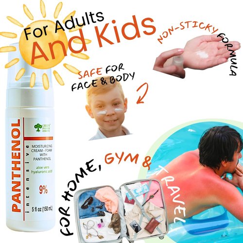 Regine Switzerland 9% Panthenol Foam - After Sun Redness Relief & Barrier Repair with Aloe | Safe for Baby & Sensitive Skin