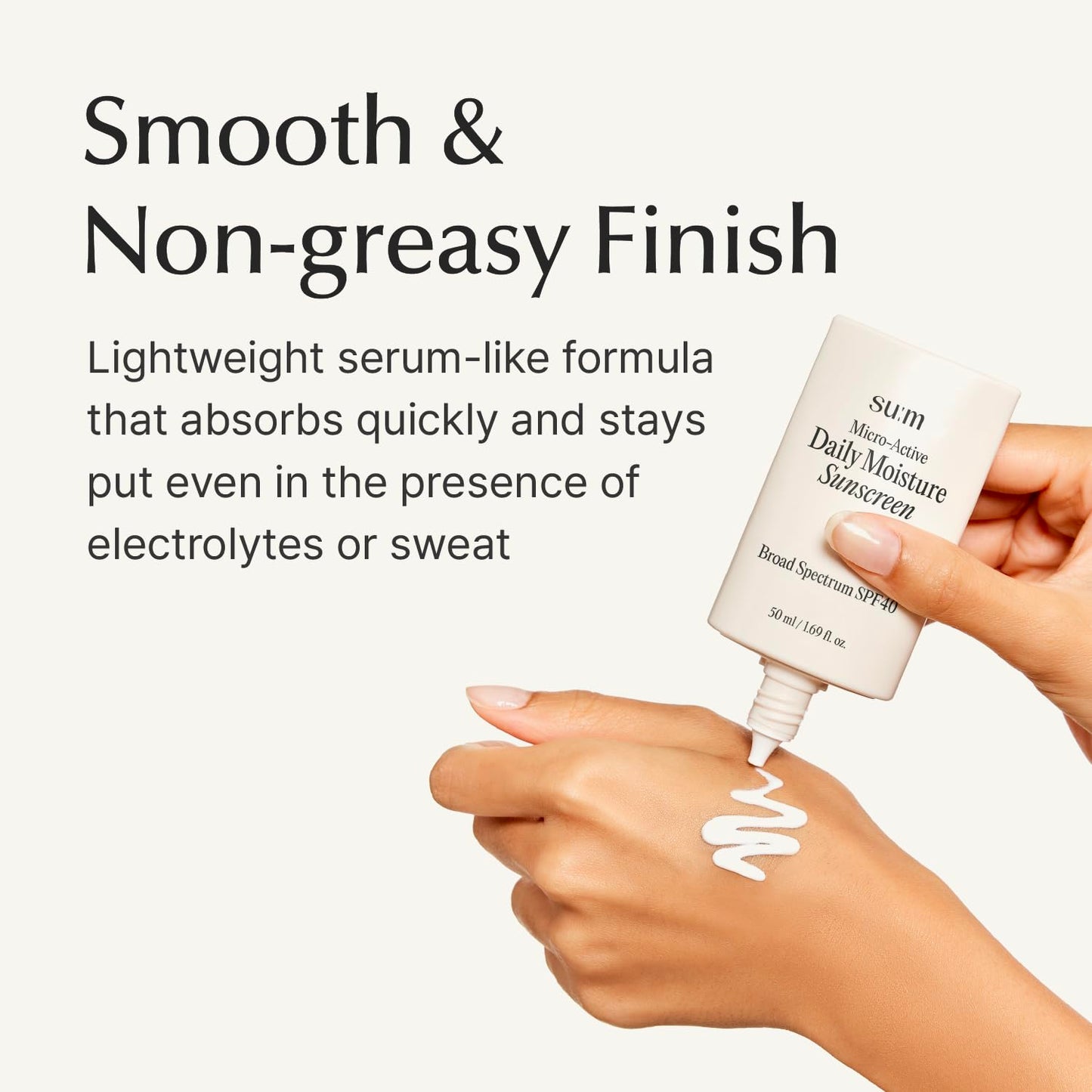 SU:M Micro-Active Daily Moisture Sunscreen SPF 40 | Hydrating UV Protection for Sensitive Skin (1.69fl oz)