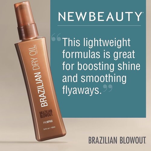 Brazilian Blowout Acai Brazilian Dry Oil - Nourishing Hair Treatment, 3.4 Fl Oz