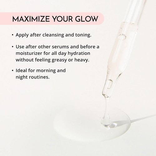 MAELOVE Hydrator Serum - Hyaluronic Acid & Resveratrol for Dewy Skin | 1.0 fl oz, Lightweight & Non-Greasy