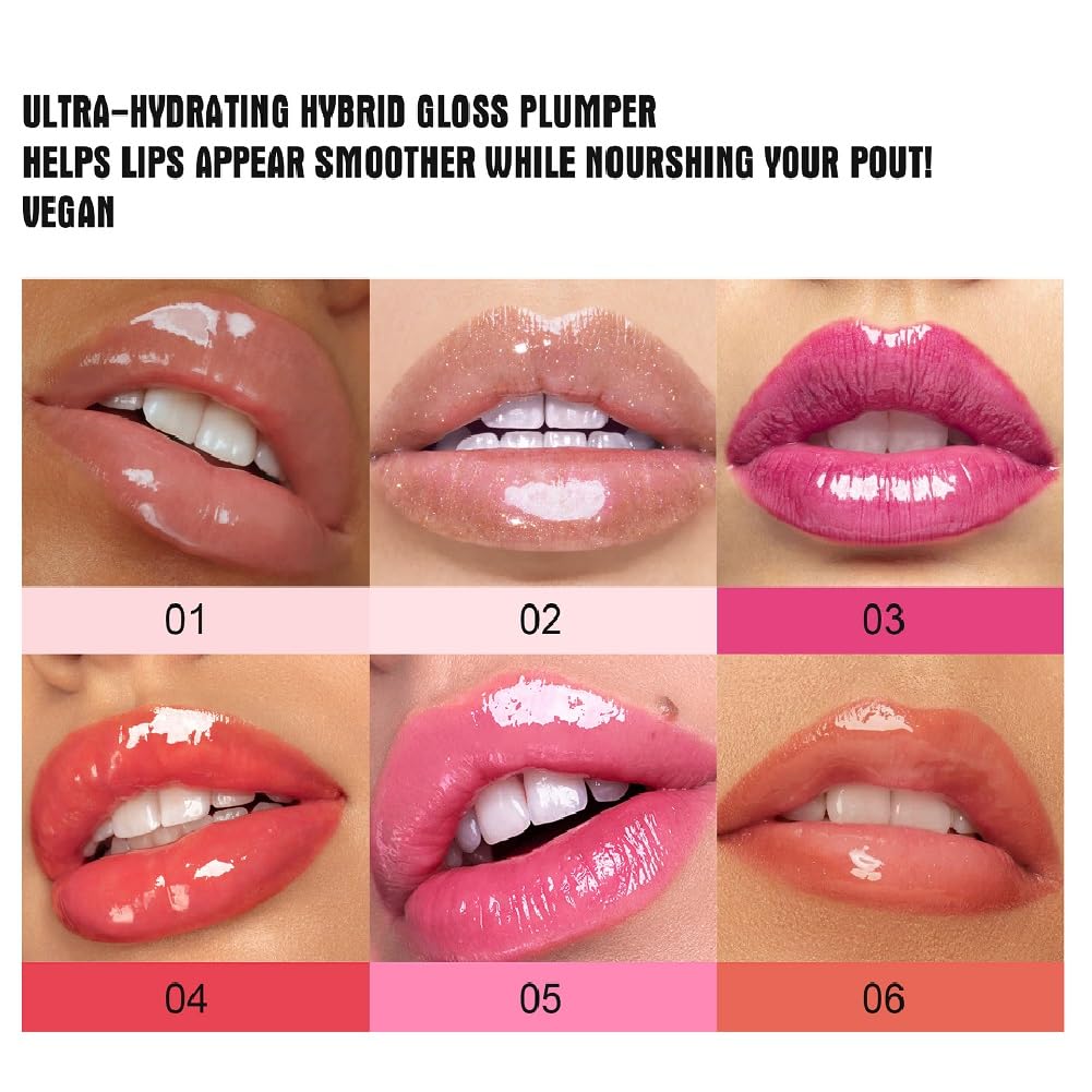 Spicy Lip Plumping Booster,Plumping Lip Oil with Chili Extract,Plump and Pout Lip Plumper for Women Girls,Fuller Lips Instantly,Hydrating,High-Shine (04)