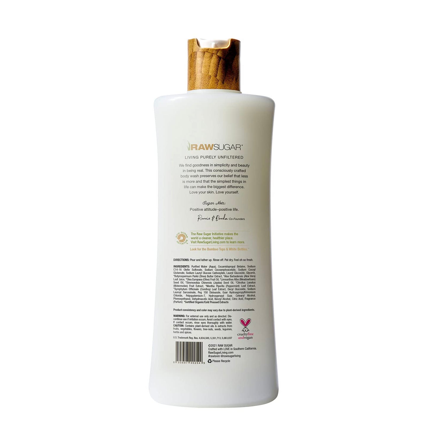 RAW SUGAR Simply Body Wash, (25 Fl Oz, Pack of 1) Bath Soap, Formulated without Sulfates & Parabens (Watermelon + Fresh Mint)