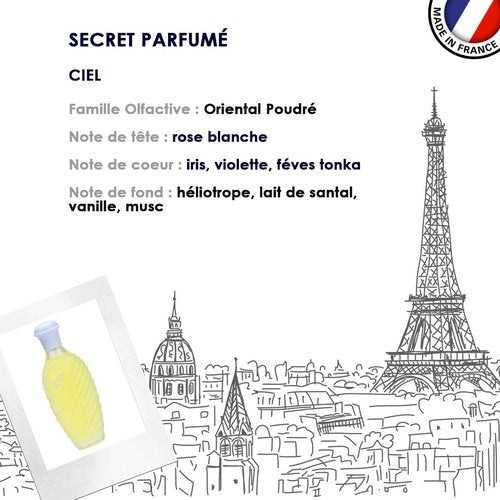 Jacques Saint Pres CIEL - Women's Eau De Parfum - Soft Powdery Scent with Vanilla & White Rose - 3.4 Fl Oz