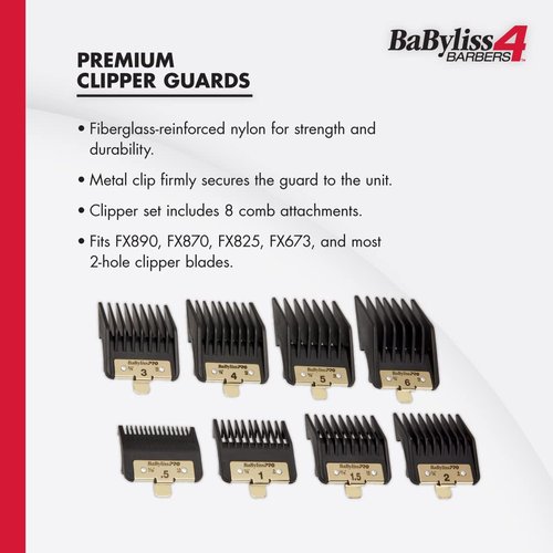 BaBylissPRO Clipper Guards - Precision Fit for Professional Hair Cutting | Durable & Easy to Use