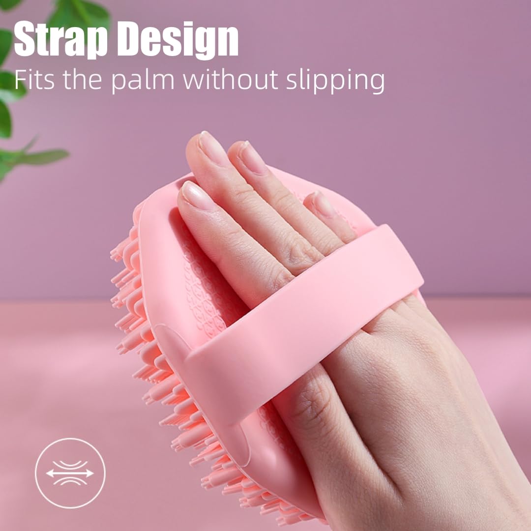 2PCS Scrubbies - Scrubbies The Sud Bud,Silicone Body Scrubber, Exfoliating Body Scrubber for Sensitive Skin, Scrubbies for Body, Silicone Body Brush for Showering, Charcoal (Black + Gray)