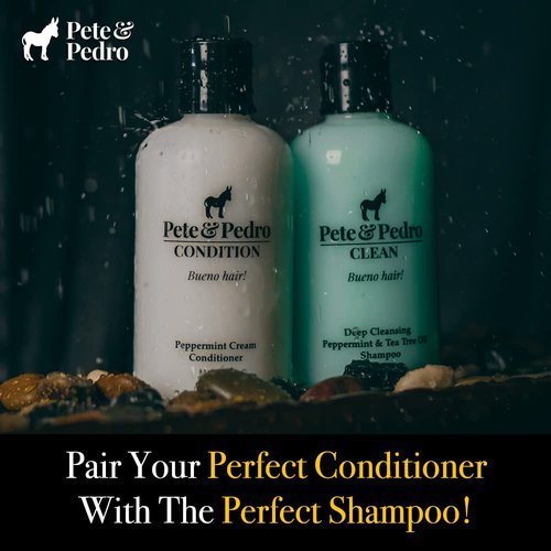 Pete & Pedro Peppermint Conditioner - Hydrating Daily Haircare for Men & Women | 8.5 oz Creamy Formula Heals Dry Hair