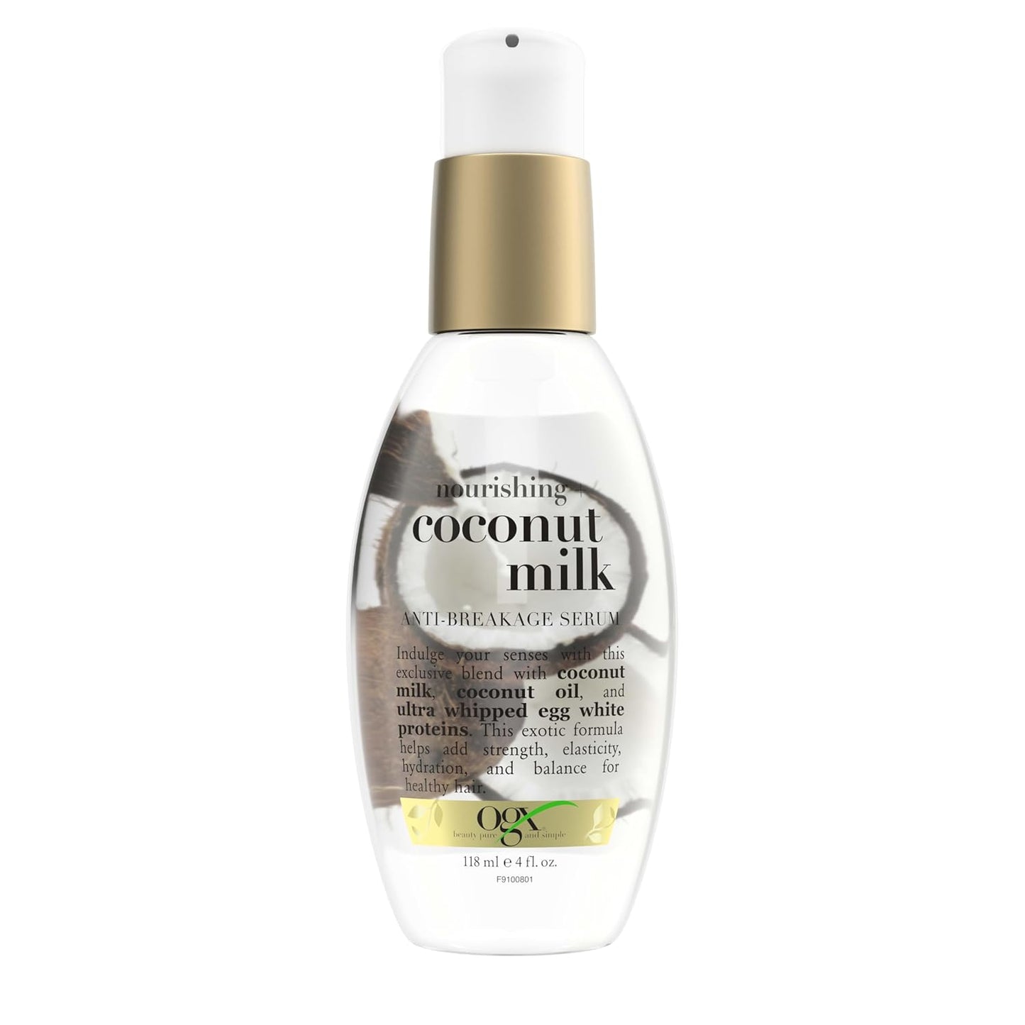 OGX Nourishing + Coconut Milk Anti-Breakage Serum, 4 Fl Oz (Pack of 2)