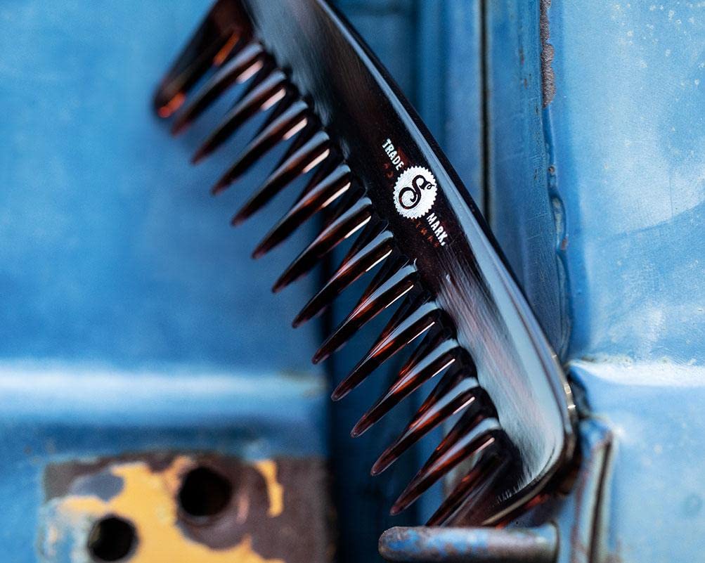 Suavecito Beard Comb - Acetate Amber Volumizing & Detangling Tool for Shaping