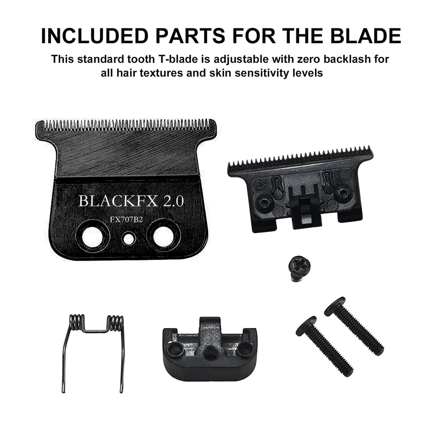 BaBylissPRO FX707ZB2 Replacement Blades - Compatible with FX787 & FX726 Trimmers - Black