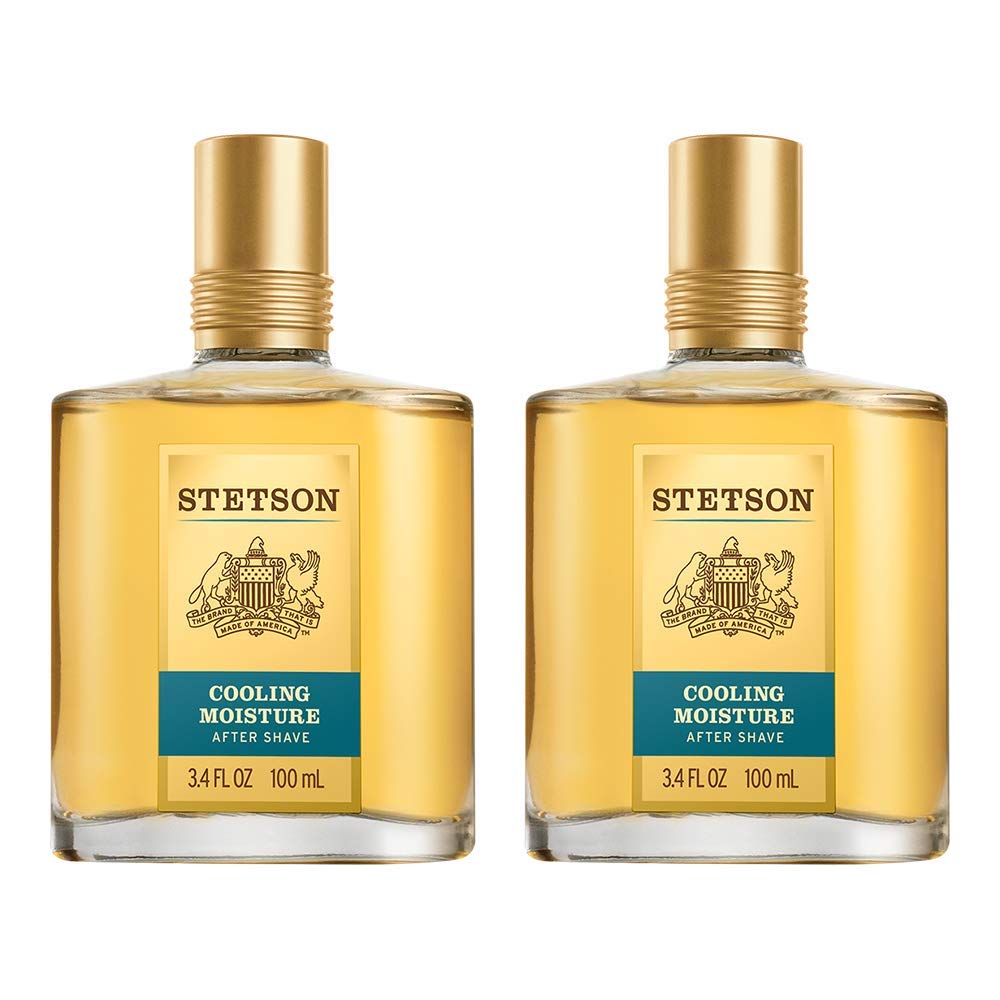 Stetson Cool Moisture Aftershave - Refreshing Hydration for All Skin Types | 3.4 Fl Oz, 2 Pack