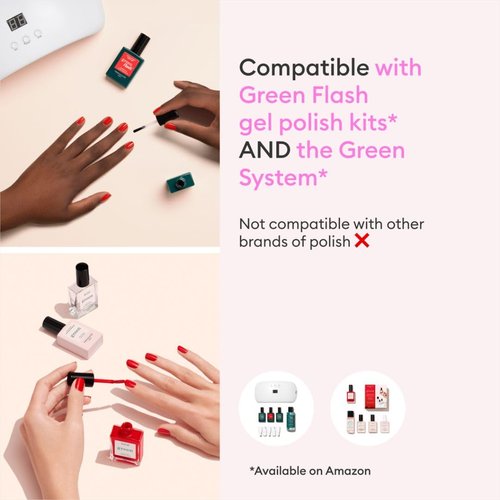 Manucurist Green Flash Gel Nail Polish Remover - Effective Plant-Based & Acetone-Free - 3.38 fl oz