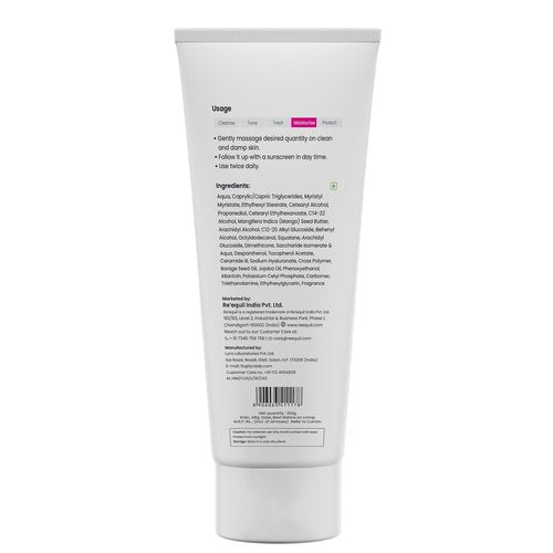 RE' EQUIL Ceramide & Hyaluronic Acid Moisturizer - Hydrating Formula for Normal to Dry Skin | 100g