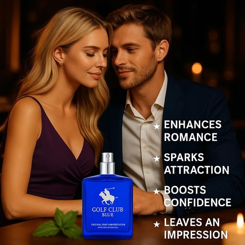 Men's Perfume, Sports Fragrance Eau de Toilette, Blue Glass Bottle, Long-Lasting, Elegant & Luxurious Cologne for Men (100ml)