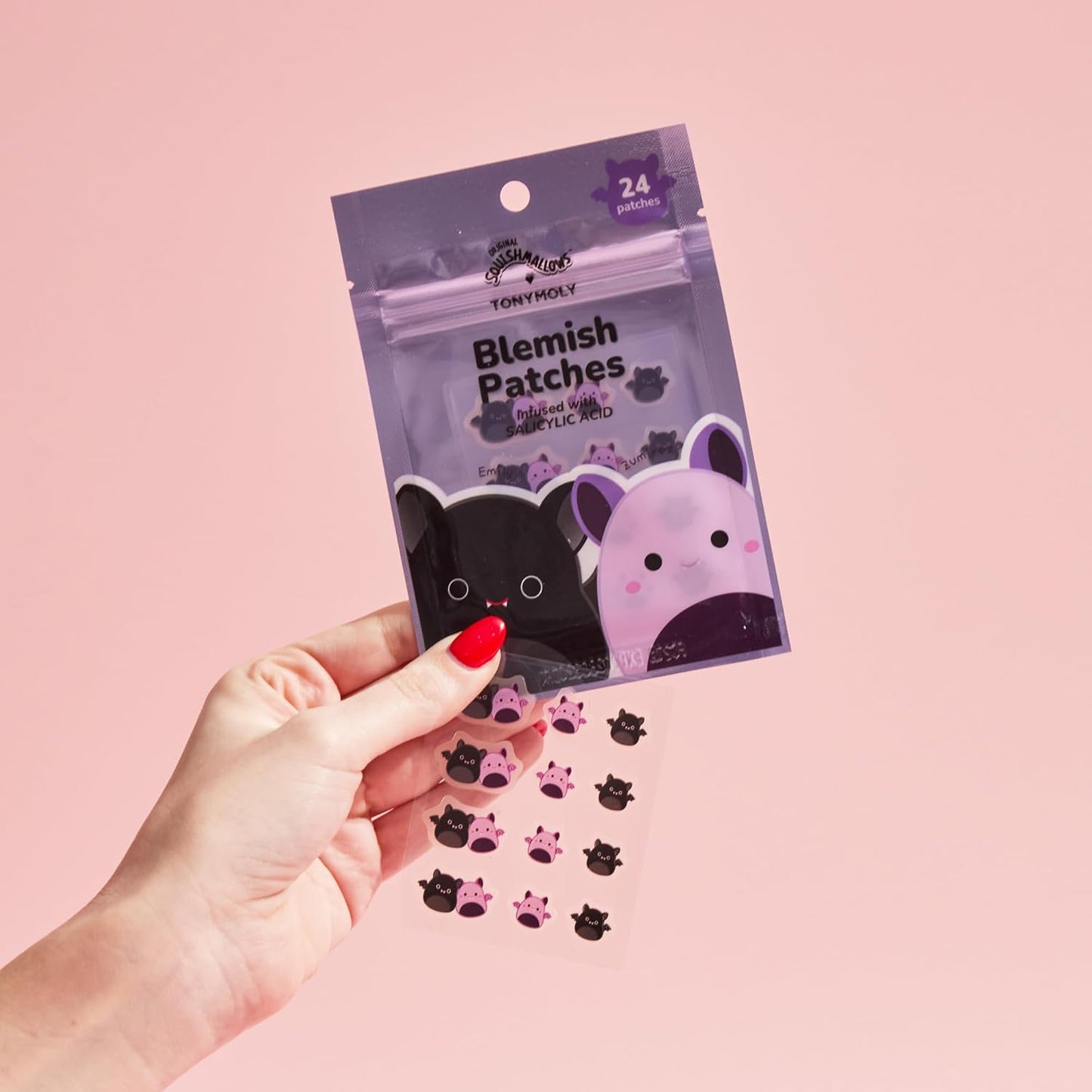 TONYMOLY Blemish Patches - Halloween Emily & Zumirez the Bat - Hydrocolloid Acne Treatment, 24 Count