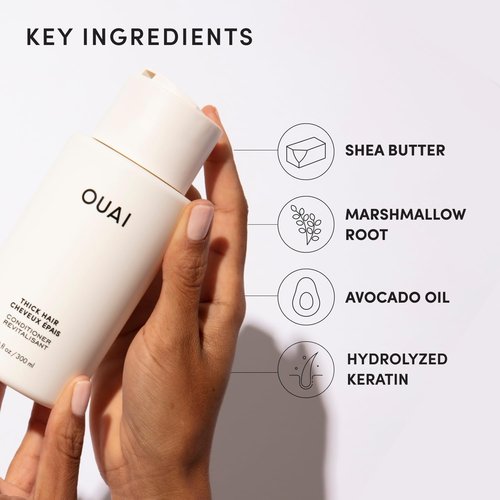 OUAI Thick Hair Conditioner Refill - Moisturizing Formula for Dry, Frizzy Hair - 32 Oz, Paraben & Sulfate Free
