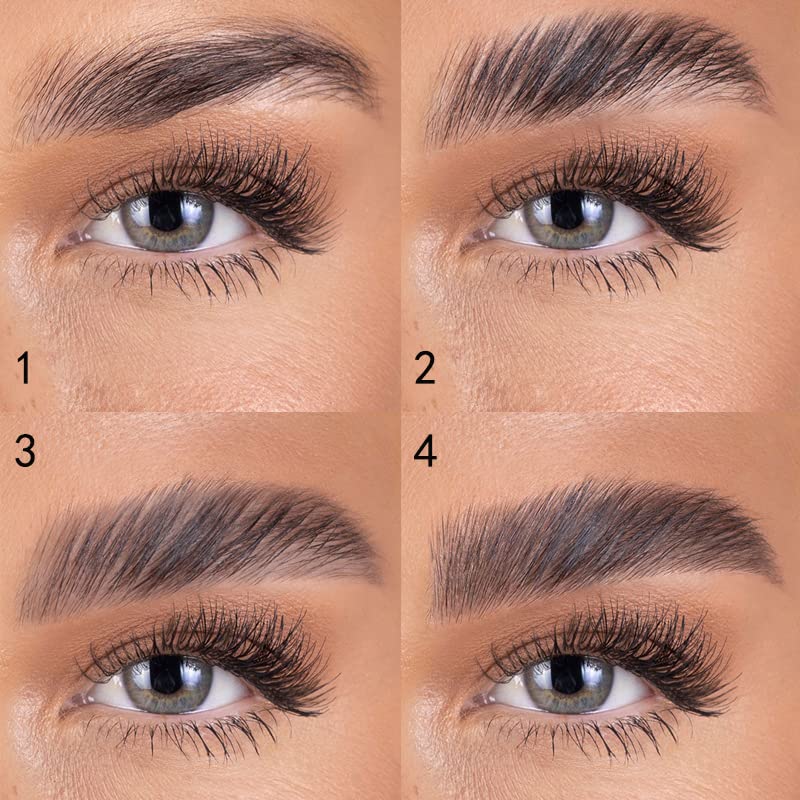 MAKETOPYZN 3-IN-1 Brow Kit, Multi-tasking Eyebrow Makeup Includes Brow Sculpt + Brow Pomade + Brow Pencil, Sculpt, Shade and Define 3D Natural Long Lasting Eyebrows (DARK BROWN)