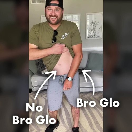 Bro Glo Self Tanner - Easy Sunless Tan for Face & Body with Mitt Applicator - Natural Bronze Gift Set