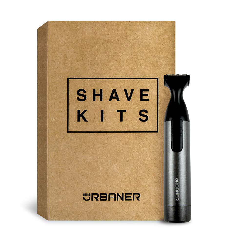 URBANER Mustache Edger, Battery Operated, Waterproof Compact Beard Trimmer for Men, Portable Clipper for Travel Grooming, Gift for Men, Length Adjustable, Gifts MB-042