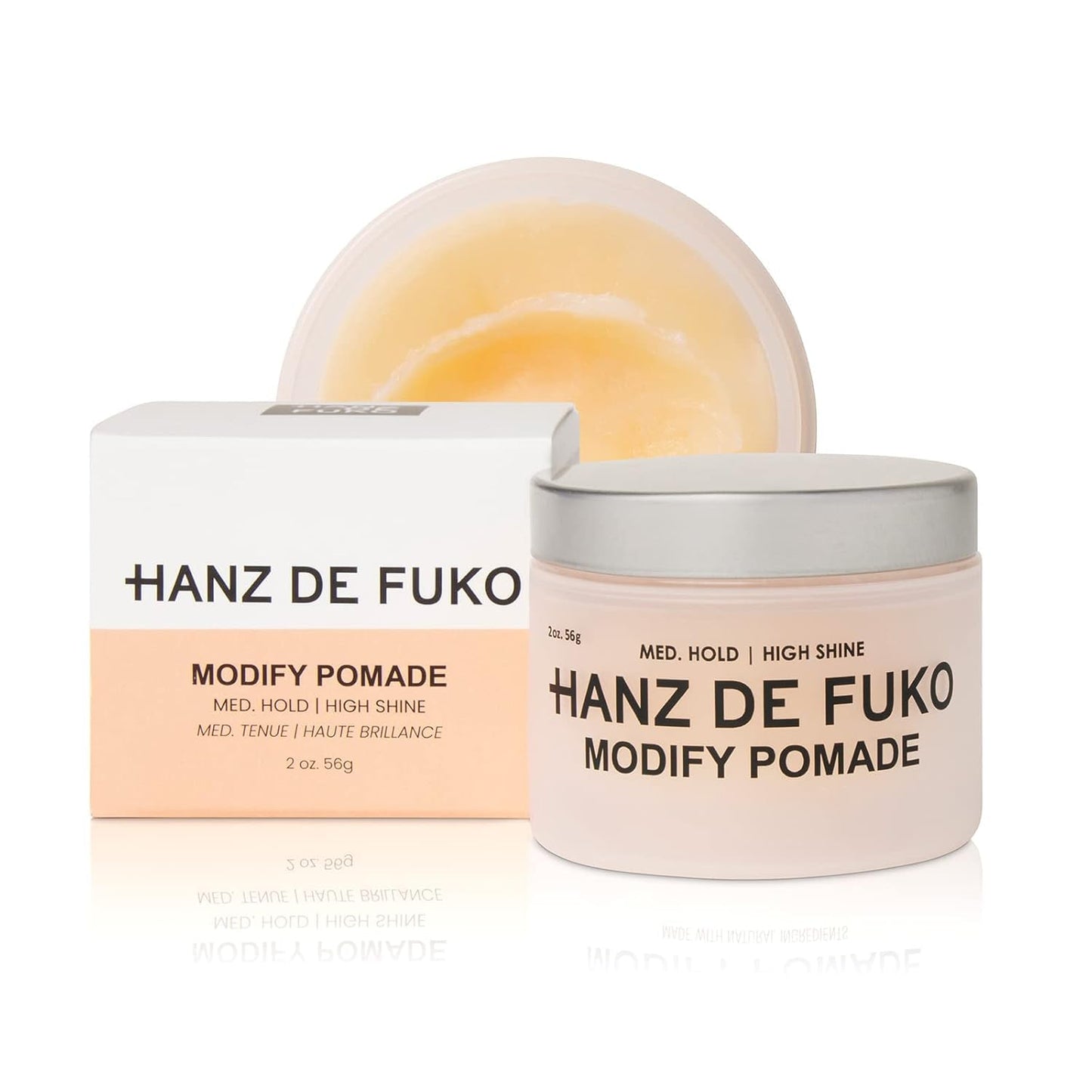Hanz de Fuko Heavymade – Premium Men’s Hair Styling Pomade for an Extreme Hold, High Shine Finish – Water-Based, Humidity-Resistant Styler for Achieving Various Hairstyles – 2 oz, Travel Size