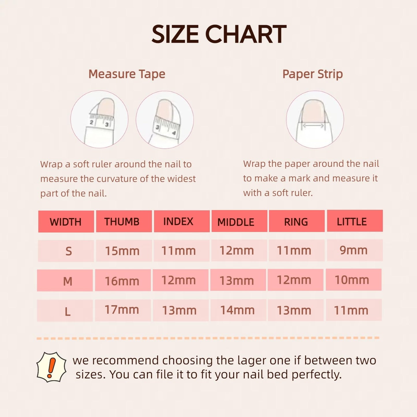 LARSOOY Nails Handmade Press on Nails Middle Long Square | Handmade Nails with Multicolored Stripes | Reusable fake Nails with Unique Designs | False Nails 10 Pcs (Overturned Palette, M)