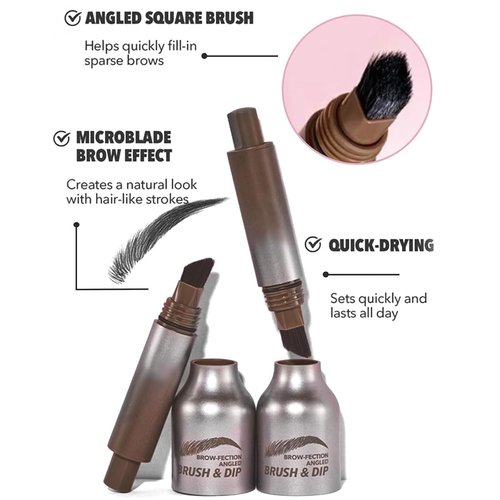 Liftique Brow Brush, Liftique Eyebrow Brush, Liftique - Instant Brow Brush, Brow Fection Angled Brush & Dip (AUBURN*2)