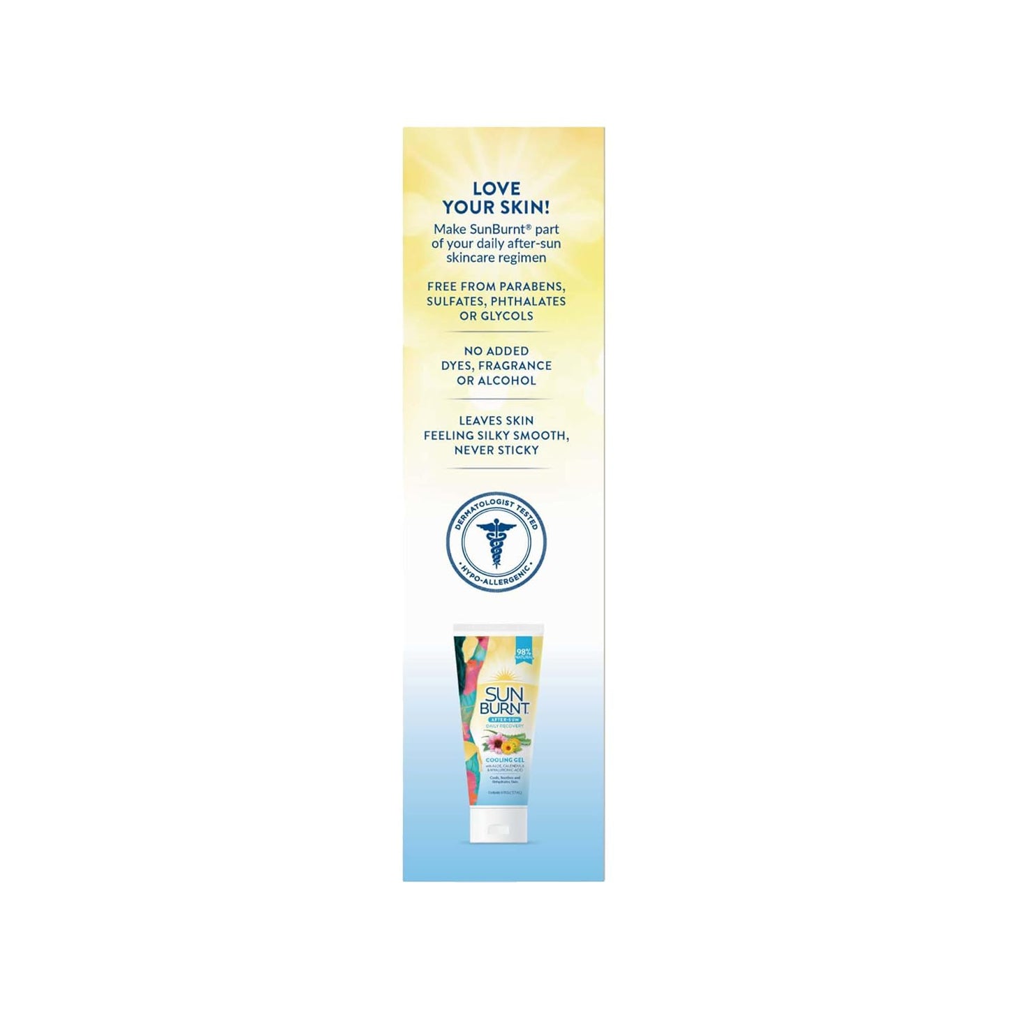 Sunburnt Aloe Vera Gel - Ultra Hydrating Formula for Soothing Skin - 6 Ounce Clear Bottle