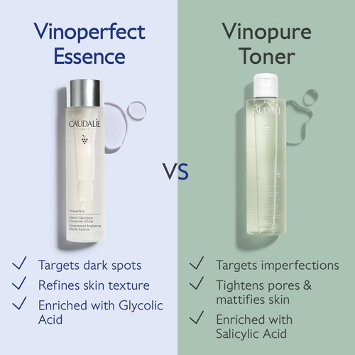 Caudalie Vinoperfect Brightening Essence - Glycolic Acid Exfoliating Toner for Radiant Skin
