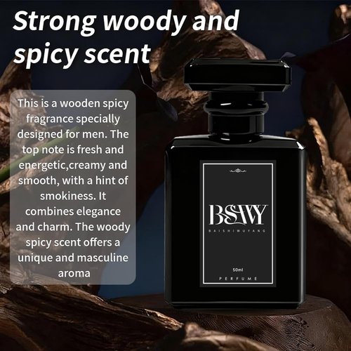 Men Eau De Parfum - Woody Spicy Fragrance - Long-Lasting Cologne Choice For Daily Wear - Fresh Eau Toilette - Elegant and Charming - Suitable For All Skin,50ml/1.69fl oz