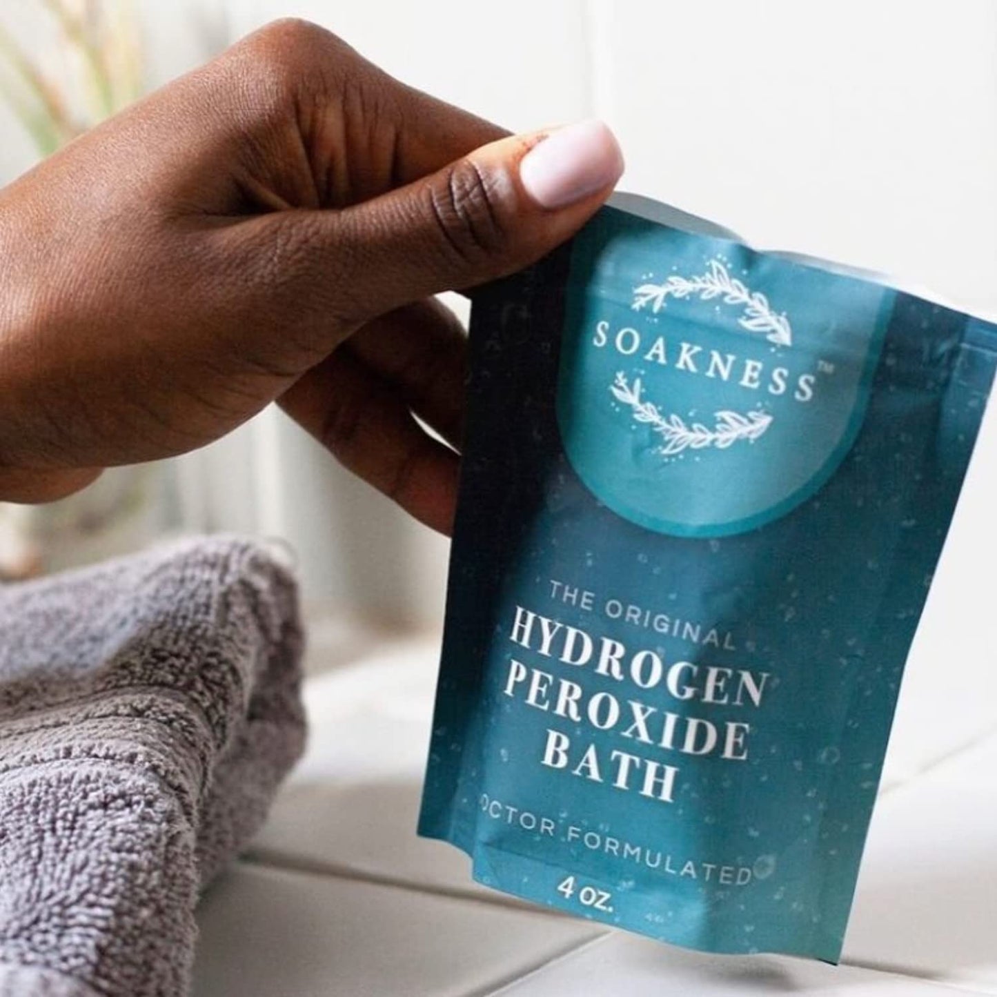 Hydrogen Peroxide Epsom Bath Salts - Soaking Aid, Energize, Detox, Cleanse, and Relaxation (2) Pack