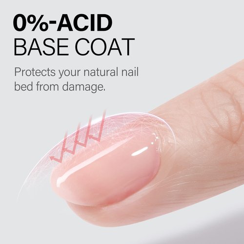 AILLSA Base and Top Coat Gel Nail Polish Top and Base Coat Nail Polish Soak Off Long Lasting Clear Base Gel High Gloss Shine No Wipe Top Coat for DIY Nail Art at Home 0.51 Fl Oz