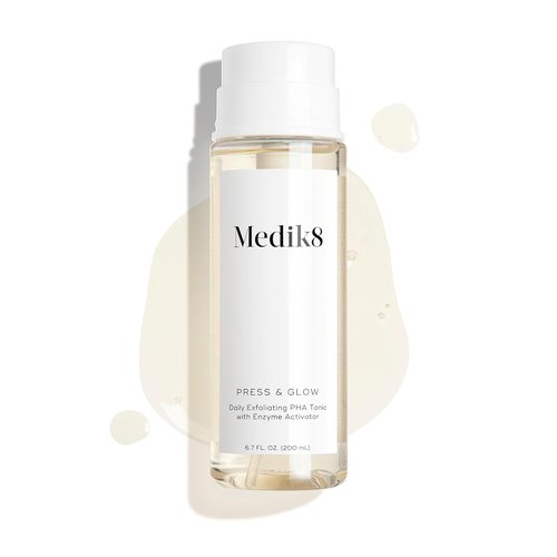 Medik8 Press And Glow Daily Exfoliating PHA Tonic - Gentle Enzyme Activator Face Toner - 6.7 oz