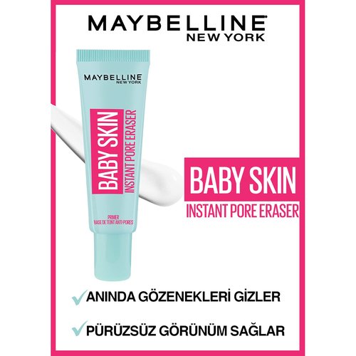 Maybelline Baby Skin Primer - Instant Pore Eraser for Flawless Makeup Finish | Clear, 1 Count
