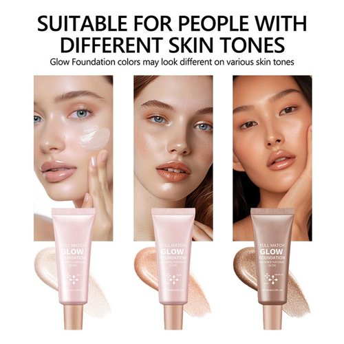 Natural Glow Illuminator Glotion - Hydrating, Long-Lasting Highlighter for Face & Body with Sheer to Light Buildable Coverage and Radiant, Sun-Kissed Look, 1.35 fl oz (#3 Medium, 1 Piece)