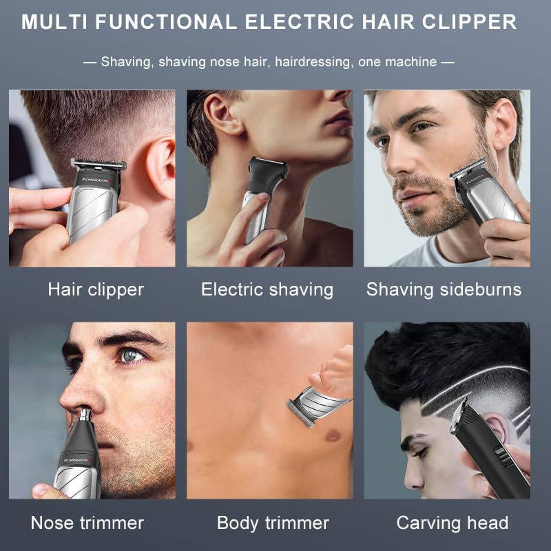 Skiennix Cordless Hair & Beard Trimmer - 3-in-1 Grooming Kit with Stainless Steel Heads | 120 Minutes Runtime