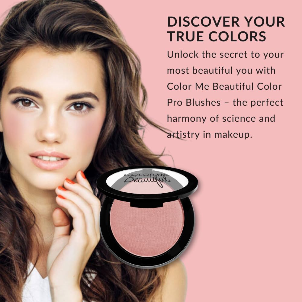 Color Me Beautiful Color Pro Blush - Pressed Powder Blush with Buildable Coverage | Complexion Enhancer