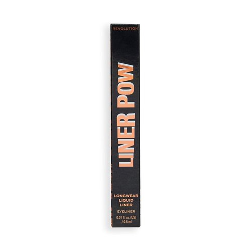 Makeup Revolution Liquid Eyeliner - Black 24-Hour Formula for Long-Lasting Precision | 0.5ml