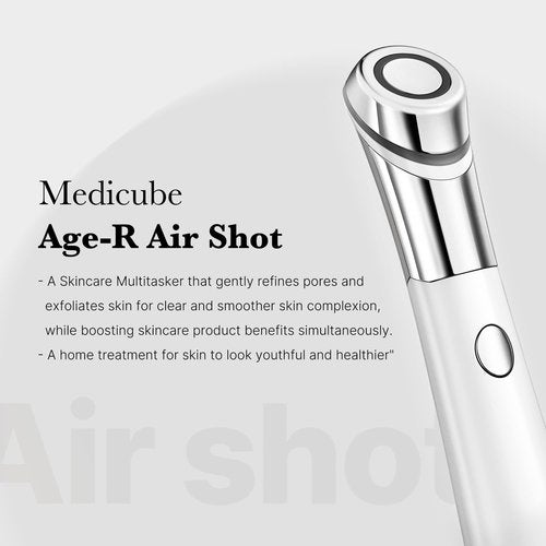 Medicube Age-R ATS Air Shot - Microneedling Pore Tightening Skin Care Device for Enhanced Absorption, Pore Refinement, and Smoother Skin Texture - Exfoliation, Skin Rejuvenation - Korean Skin Care