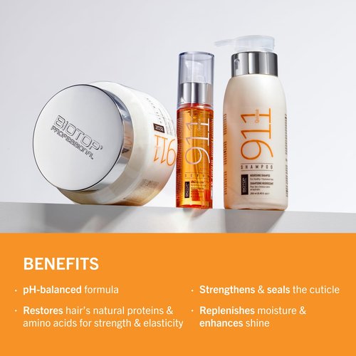 Biotop Professional 911 Quinoa Hydrating Styling Cream - Moisturizing & Smoothing for Frizz Control | 6.08 oz