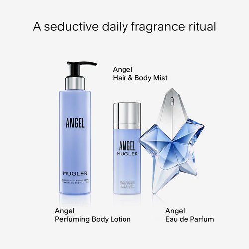 MUGLER Angel Body Lotion - Floral & Woody Women's Moisturizer with Peony, Praline & Wood Accord | 6.7 Fl Oz