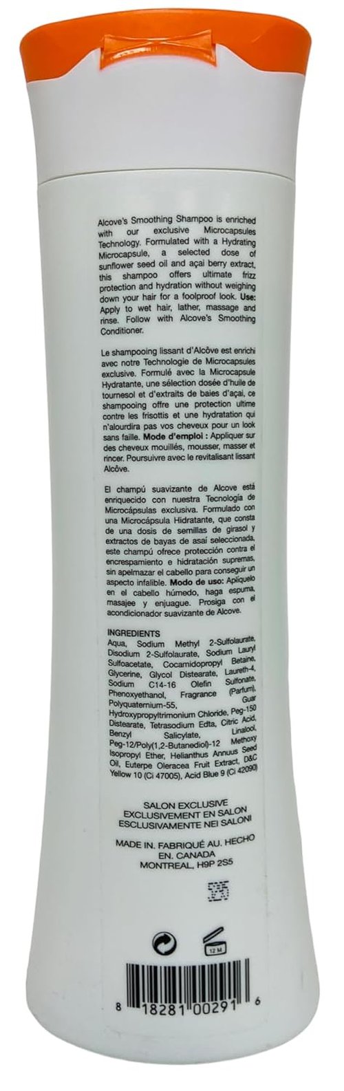 Alcove Smoothing Shampoo - Nourishing Formula for Silky Hair | 10 fl oz / 300 ml