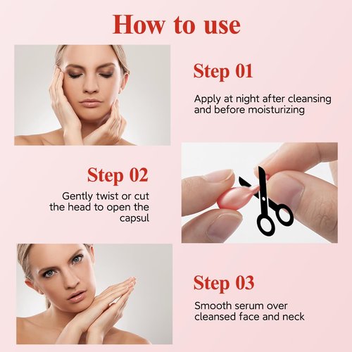 HKH Retinol Serum Capsules - Anti-Aging Face Serum with Vitamin A & E for Smoother, Firmer Skin | 38 Travel-Friendly Capsules