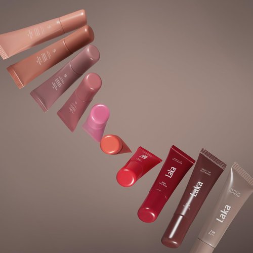 Laka Fruity Lip Glotioner - High Shine Lip Gloss with Vivid Colors | 10ml Jelly Tip for Easy Application
