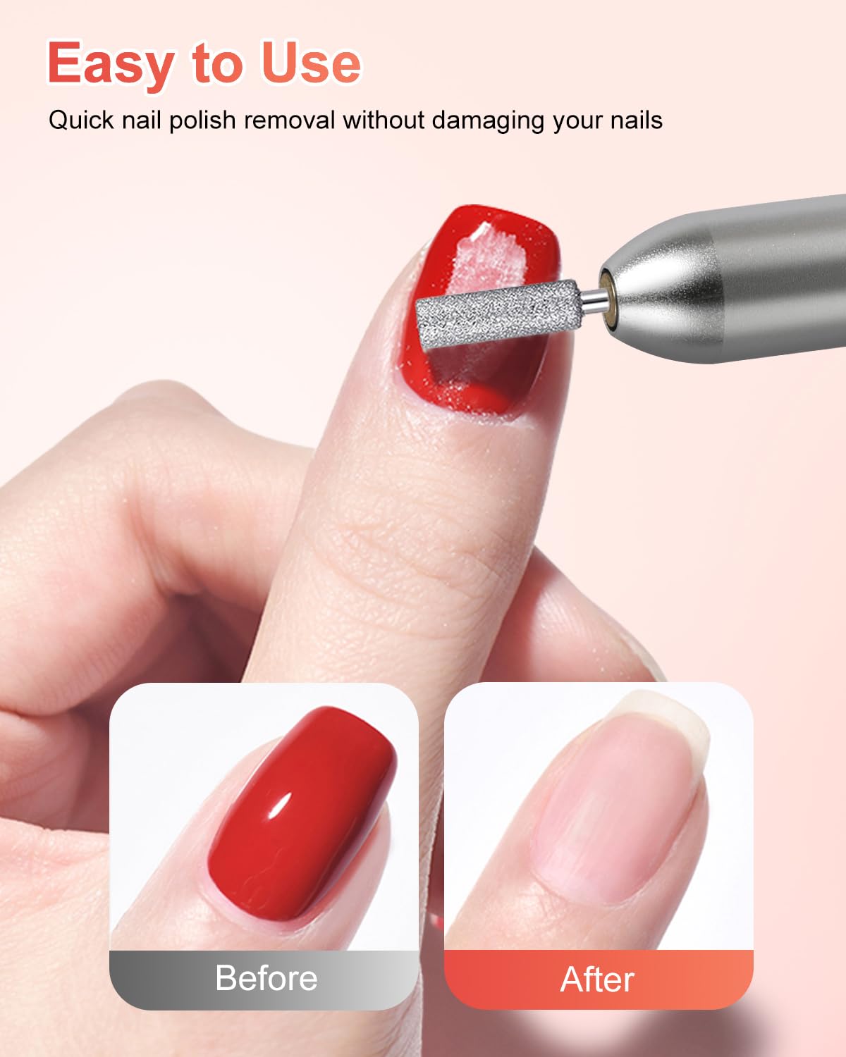 MEKK Cordless Nail Drill Pro: 30000 RPM Rechargeable Electric Nail File, Lightweight & Quiet for Acrylic, Gel Nails, Manicures & Pedicures – Professional & Home Use