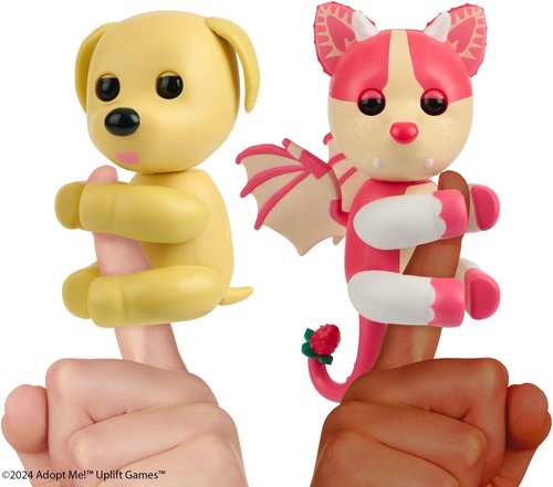 Adopt Me! | Fingerlings Strawberry Shortcake Bat Dragon - Legendary Interactive Pet with 40+ Sounds (Ages 5+)