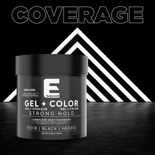 Regine Switzerland Hair Styling Gel - Strong Hold, Elegant Black Color, 8.45 Oz