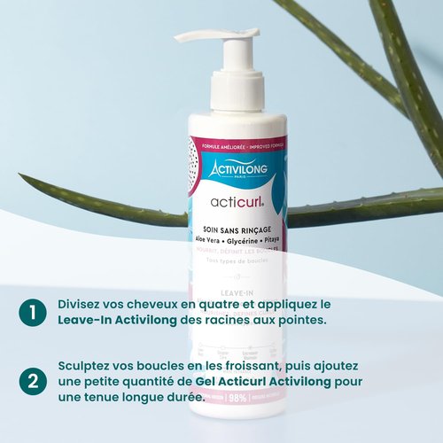 Activilong Acticurl Leave-In Cream - Nourishing Curl Definition & Frizz Control - 240 ml, Infused with Dragon Fruit & Aloe Vera