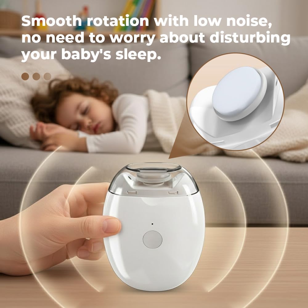 Saker Electric Automatic Nail Clipper & Grinder 2026| Rechargeable Fingernail Trimmer with LED Light, 3-Speed Quiet Nail Care Tool for Adults,Seniors,Babies (1PC)