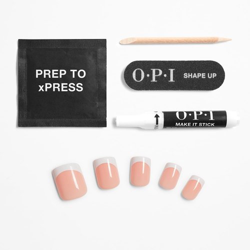 OPI Press On Nails - Short Round, Squoval & Almond Styles | 30 Count with Glue | Long Lasting & Reusable
